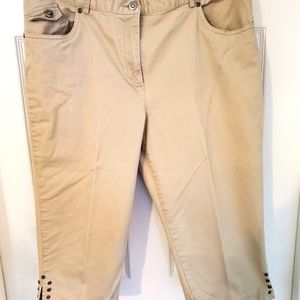 Ruby Rd. Khaki Capri Pants size 14
